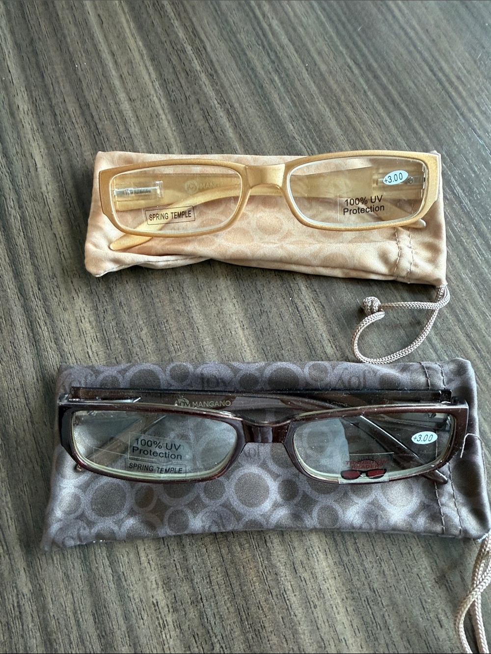 Joy Mangano Beige Reading Glasses and Brown Reading Glasses - Pair
